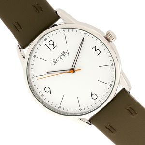 NWT Olive Green Genuine Leather Band Watch